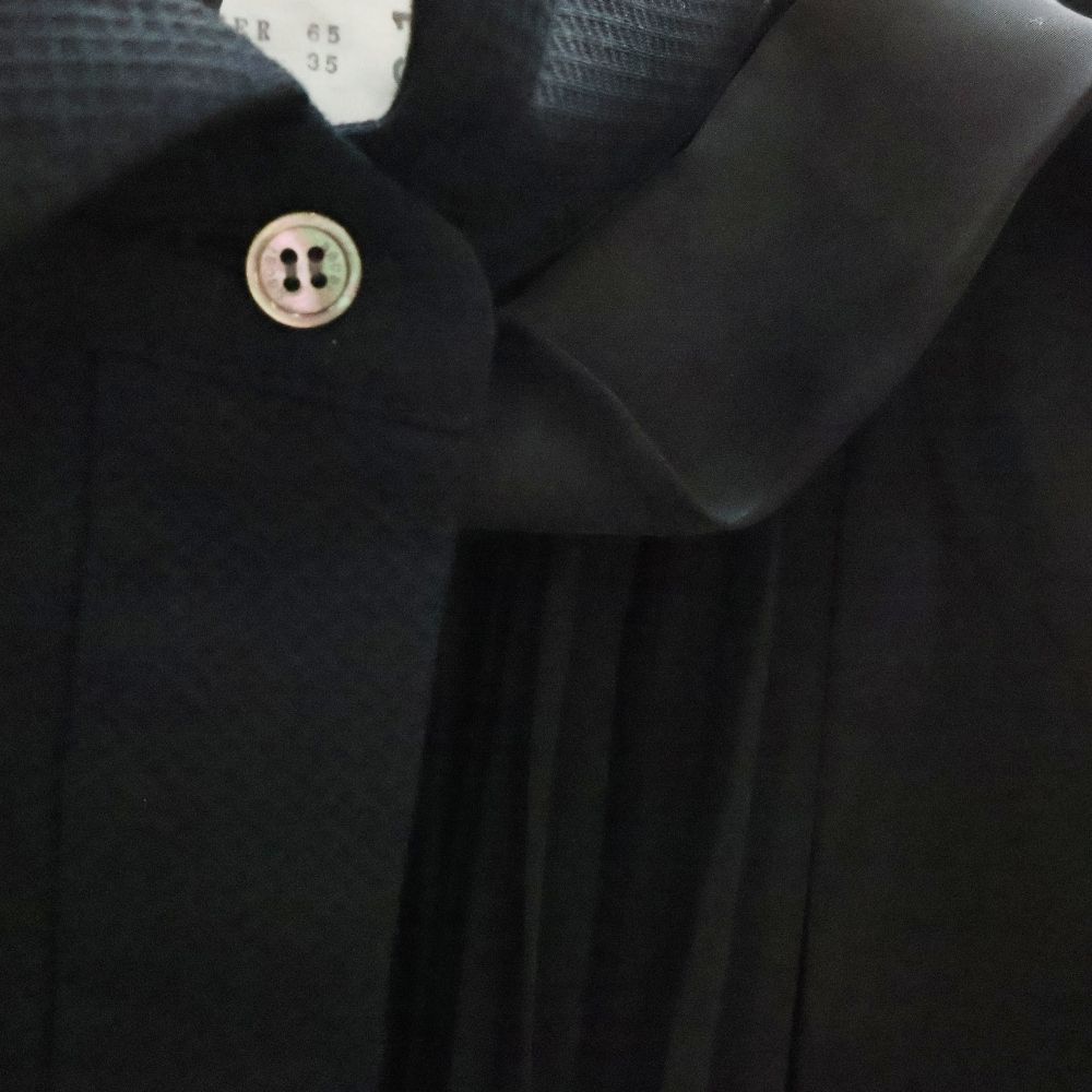 サカイ 21SS COTTON POPLIN SHIRT ロングスリーブ コットン ポプリン シアー プリーツ シャツ ブラウス レディース ブラック 21-05611 sacai - Sacai サカイ 21SS COTTON POPLIN SHIRT ロングスリーブ