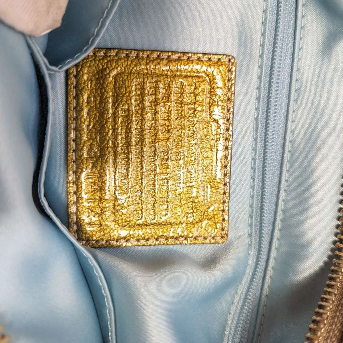 COACH コーチ マディソン TRIBECA メタリックゴールド パテントレザー 