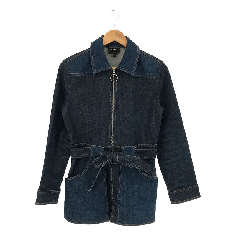 美品☆アーペーセー VESTE PATCH 19PC デニム ジャケット 34