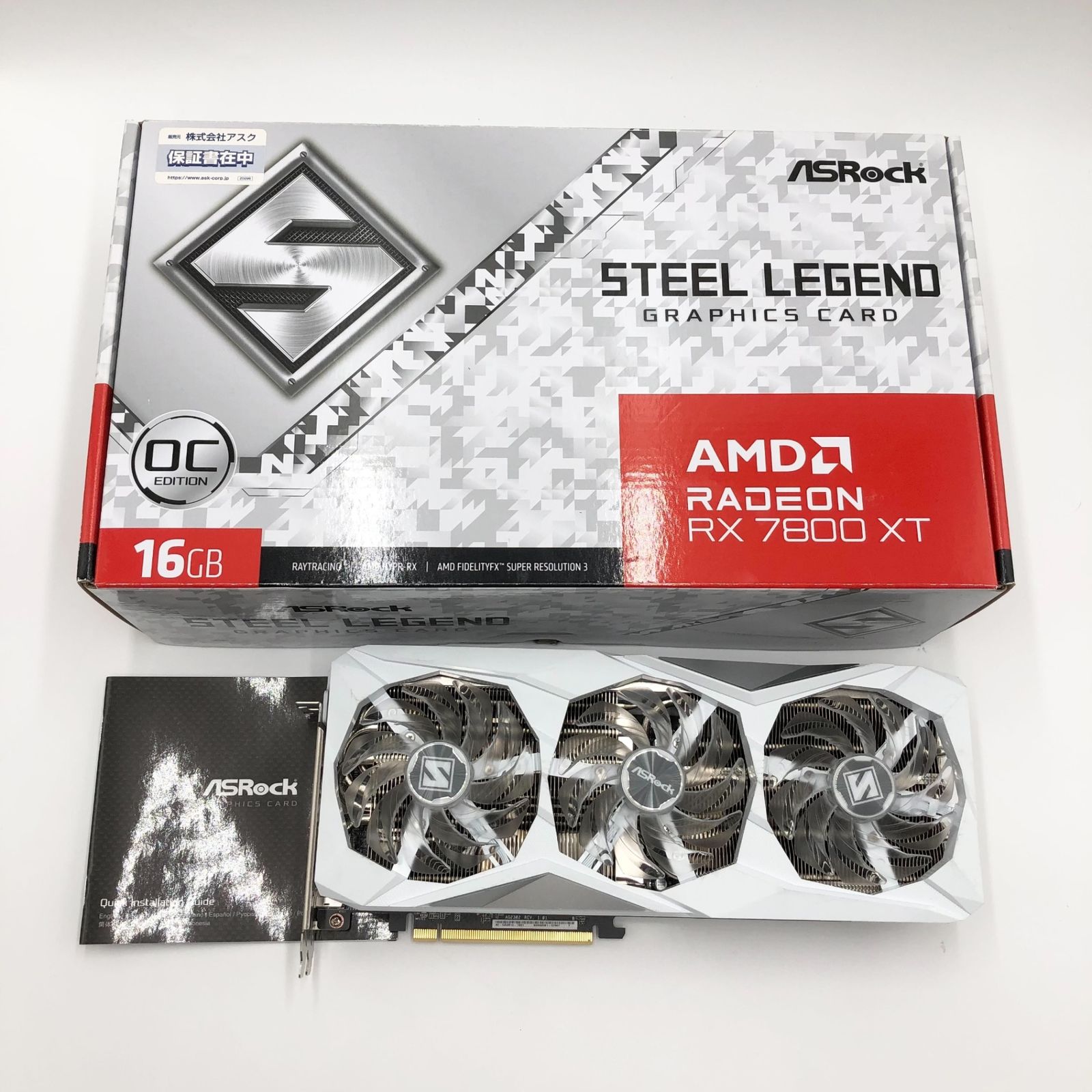 ASRock Radeon 7800XT Steel Legend 保証付き！ ASRock Radeon