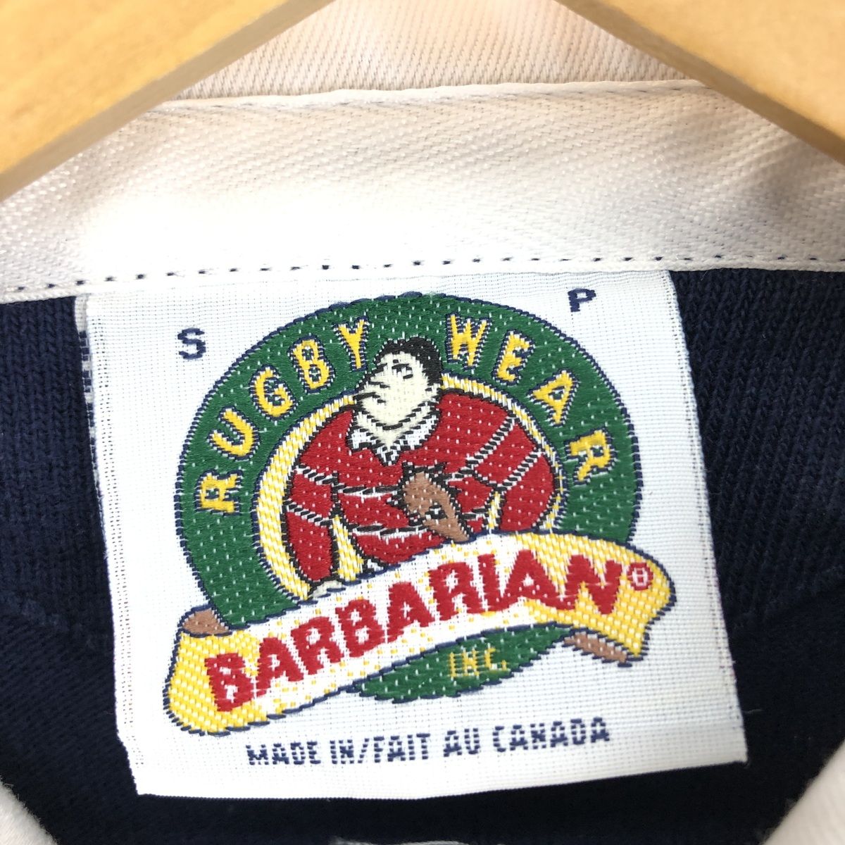 90's vintage BARBARIAN ラガーシャツ CANADA製 古着 90年代