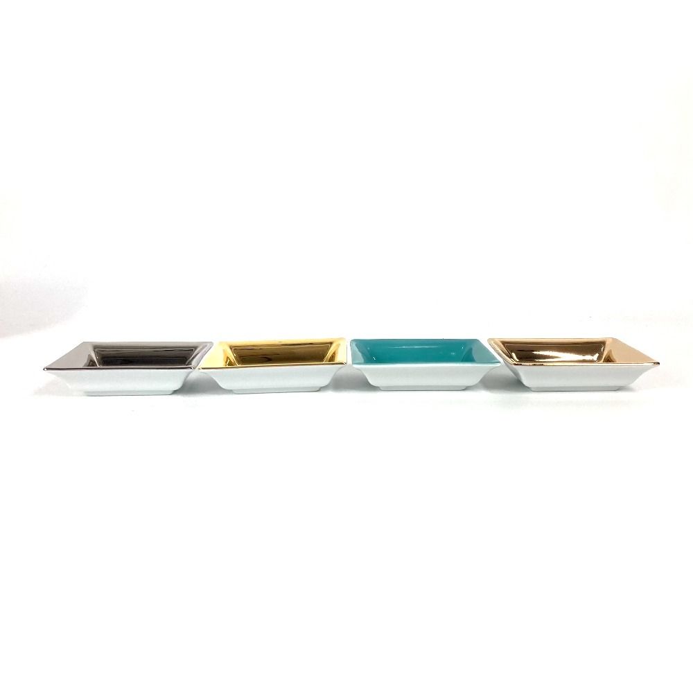 展示品TIFFANY&Co.ティファニー灰皿ヴィド ポシェ セット4個セット陶器 TIFFANY&Co. ティファニー 灰皿 ヴィド ポシェ セット 4個セット 陶器