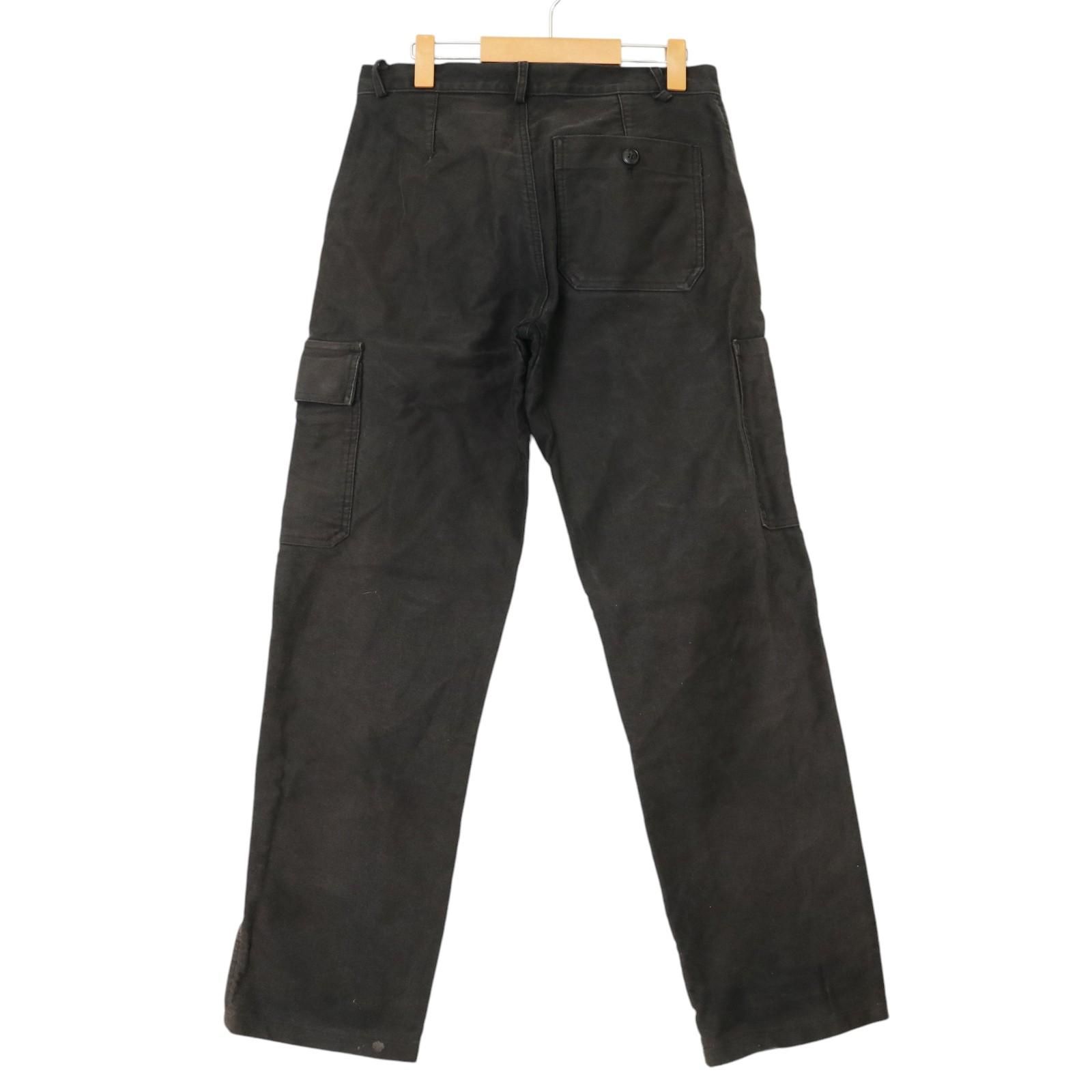 フレンチ ブラックモールスキンパンツ ワークパンツ ヴィンテージ ユーロ 古着 60's ブラックモールスキンフレンチワークパンツ - Fresh