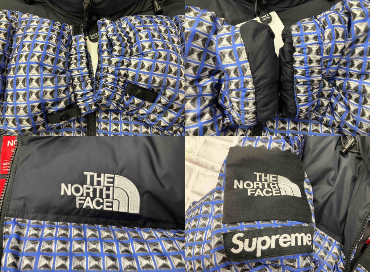 SUPREME×THE NORTH FACE シュプリーム ノースフェイス ND42100I STUDDED NUPTSE JACKET ロイヤルブルースタディッドプリント Mサイズ