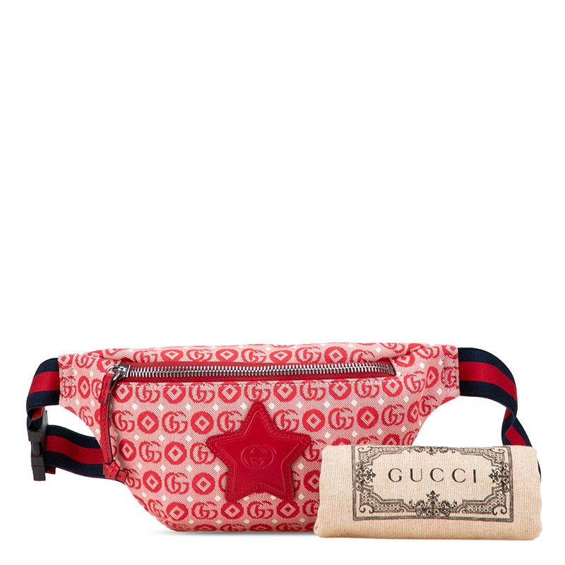 新品未使用✧GUCCI チルドレン ウエストバッグ グッチ チルドレンズ ウエストバッグ スター キャンバス レッド