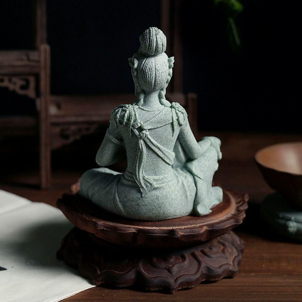 仏教美術 仏像 水月自在観音菩薩仏像 供養 禅意応接間 茶室 装飾品 工芸品置物 仏教美術 水月観音菩薩仏像 景観 魚鉢 造景 築山 置物 茶寵 香道