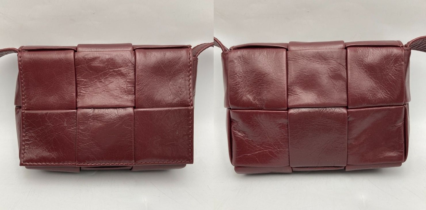BOTTEGA VENETA CANDY CASSETTE  ボッテガヴェネタ キャンディカセット ショルダーバッグ バーガンディ 中古 D4 BOTTEGA VENETA CANDY CASSETTE ボッテガヴェネタ キャンディカセット