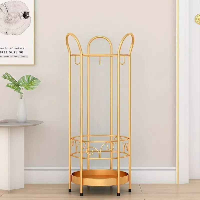 傘立て ゴールド ブラック メタル モダン 杖立て エレガント クラシック ヨーロピアン お洒落 シンプル 玄関 ストレージラック アンブレラ