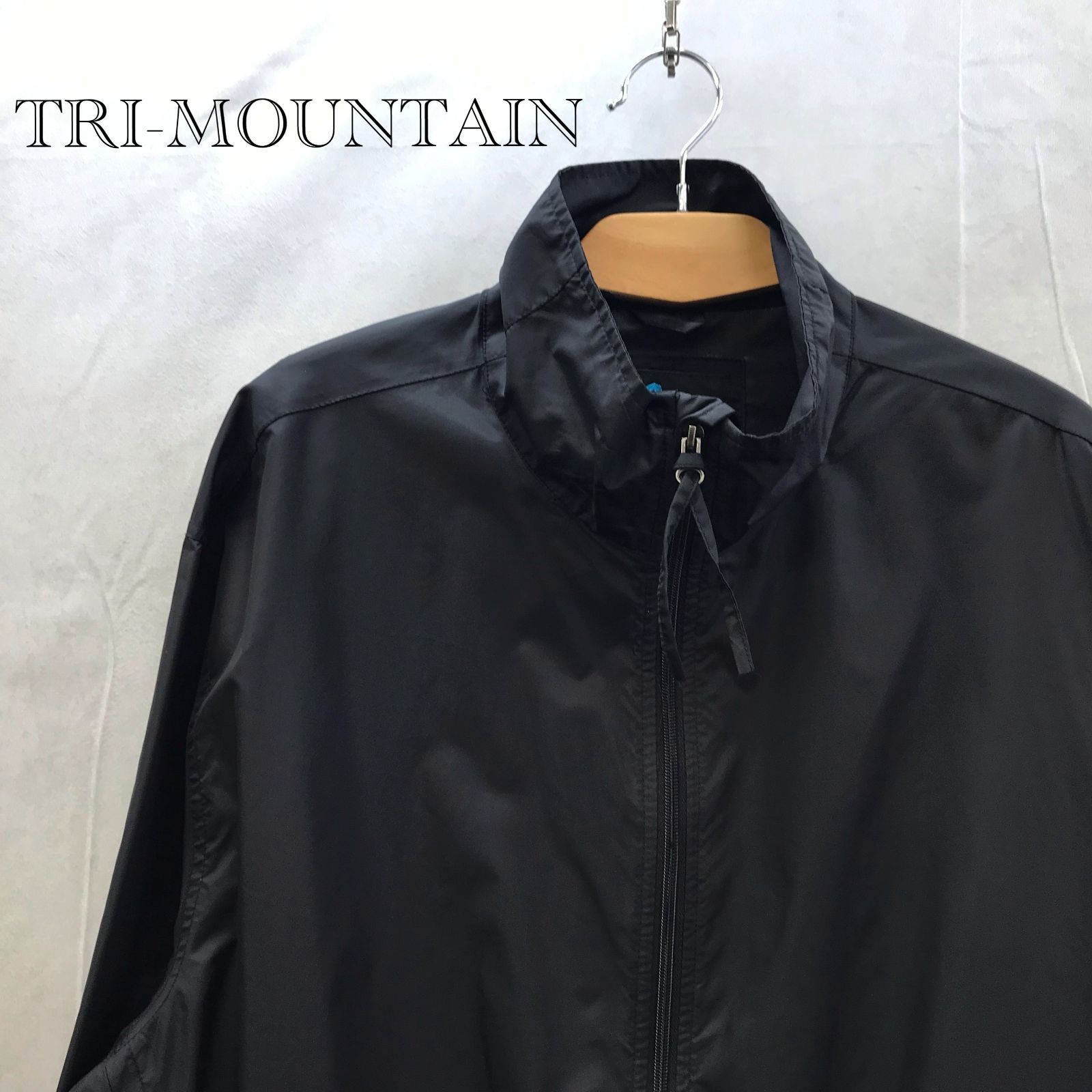 【在庫限り】 Tri-Mountain ナイロンジャケット ブラック L TRI-MOUNTAIN トライマウンテン ナイロンジャケット L ブラック