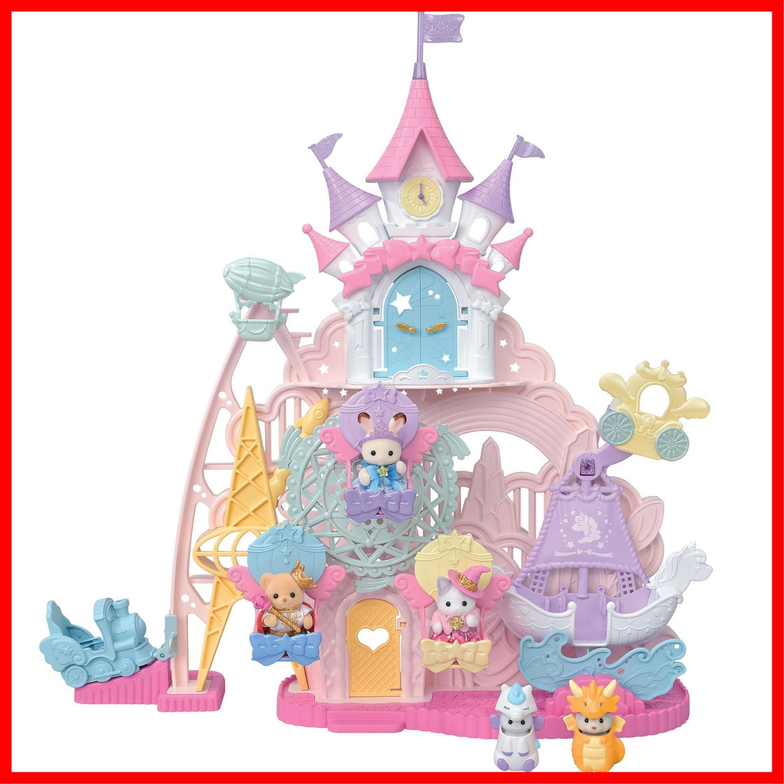Sylvanian ドールハウス おもちゃ 3歳以上 Families STマーク認証 ｺ-81 エポック社 -ハピネスドリーム- お城のゆめいろゆうえんち EPOCH ゆうえんち シルバニアファミリー