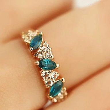 グリーンストーン ゴールドリング#13 r02：グリーン ストーン 指輪 リング シルバー ゴールド ファッション