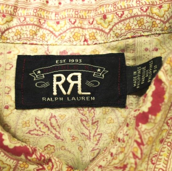 RRL ダブルアールエル 長袖シャツ ウエスタン 花柄 Mサイズ RRL ダブルアールエル FLORAL WESTERN SHIRTS コンチョボタン
