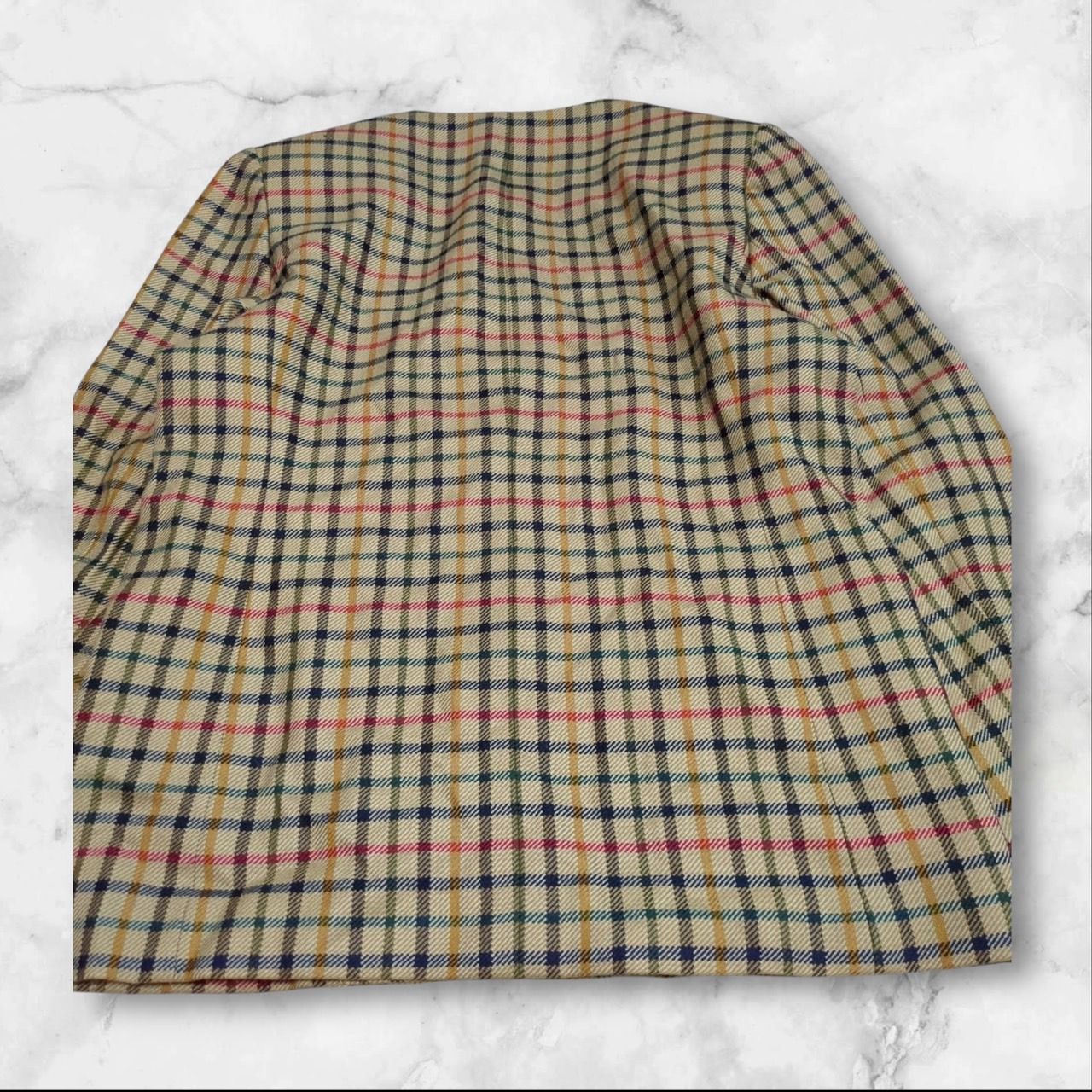 【好評にて期間延長】 美品❤【ダックス】DAKS（9AR）ノーカラージャケット チェック柄 ジャケット・アウター