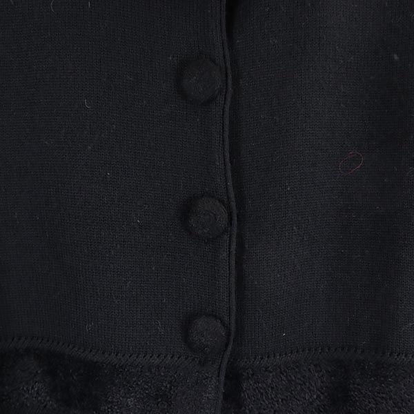 フェンディ イタリア製 ニットジャケット ブラック FENDI レディース 古着 【231202】