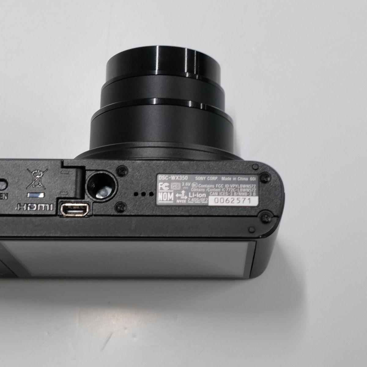 DSC-WX350 SONY Cyber-Shot USED超美品 デジタルカメラ 本体＋バッテリー 広角25mm 光学20倍ズーム Wi-Fi  高速AF 完動品 中古 CE3334 - メルカリ
