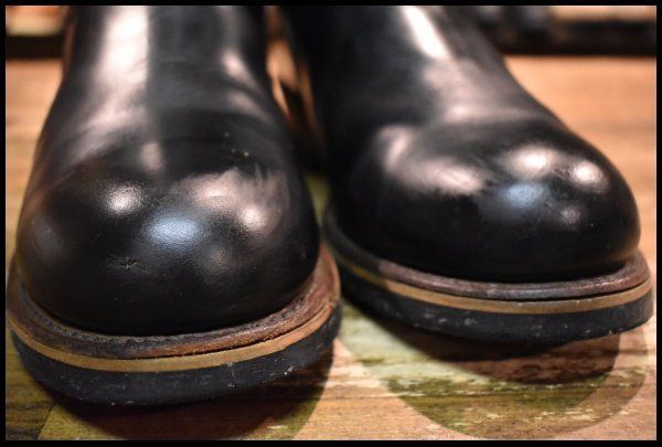 9 D PT 91刺繍 レッドウィング 2268 エンジニア 黒 ブラッククローム スチールトゥ プルオン ブーツ redwing FI 481