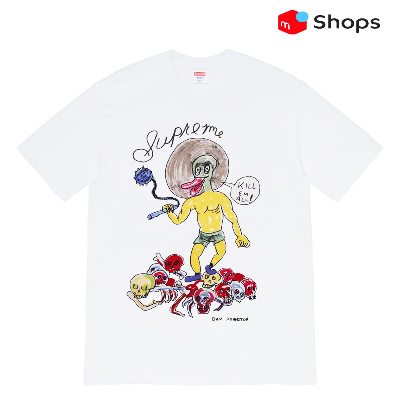Supreme 20SS Daniel Johnston Kill Em All Tee white 白 L - メルカリ