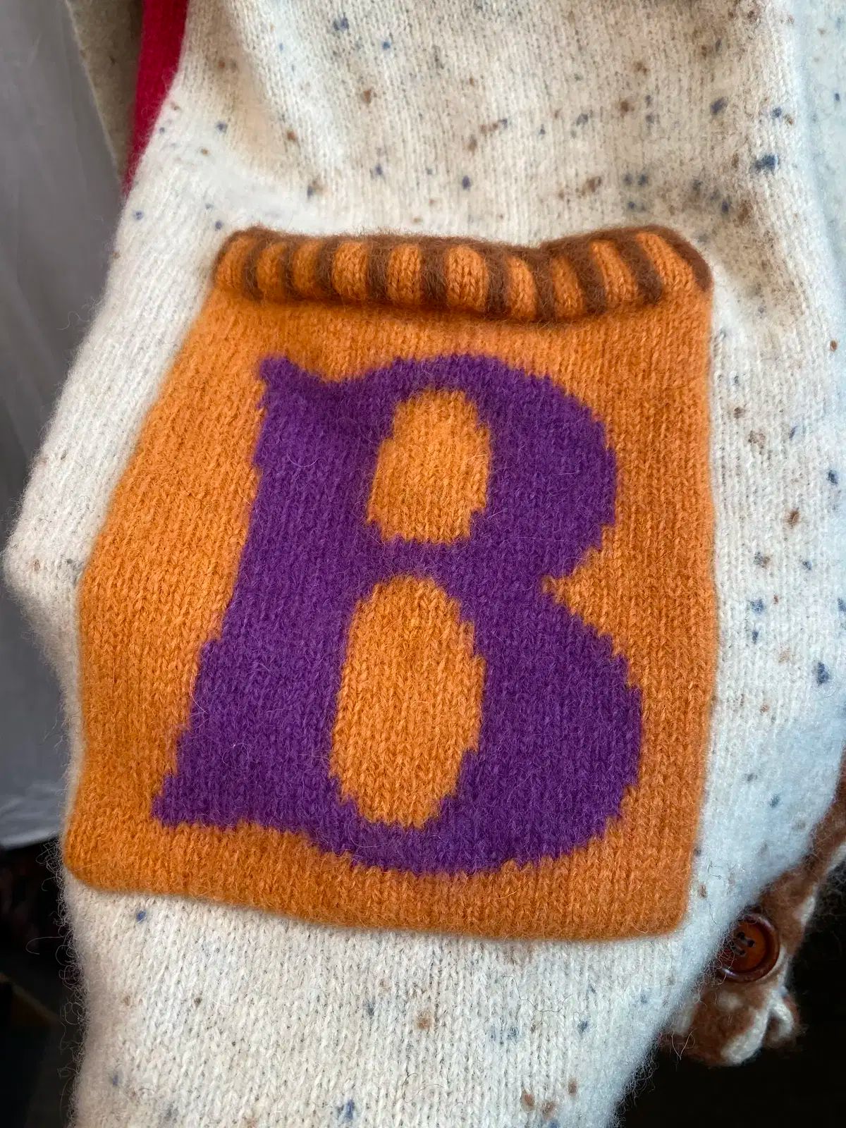 ウールニットロングカーディガン M