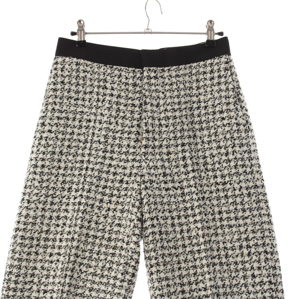 ドゥロワー コットン ウール 千鳥格好 ツイード パンツ ボトムス 6514  