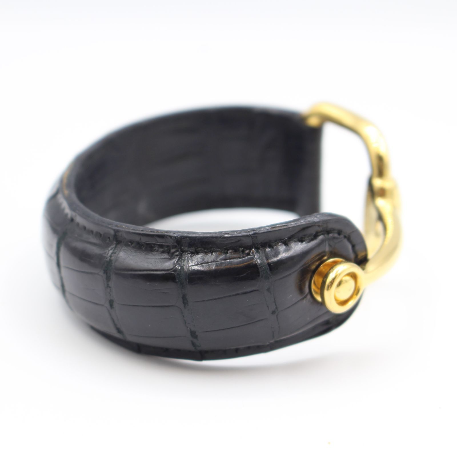 GUCCI ホースビット バングル ブレスレット ブラック× ゴールド金具 gaga0120l_1.jpg