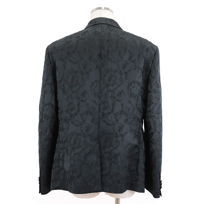 VERSACE COLLECTION レザー テーラードジャケット 牛革 VERSACE COLLECTION テーラードジャケット 黒 VERSACE COLLECTION