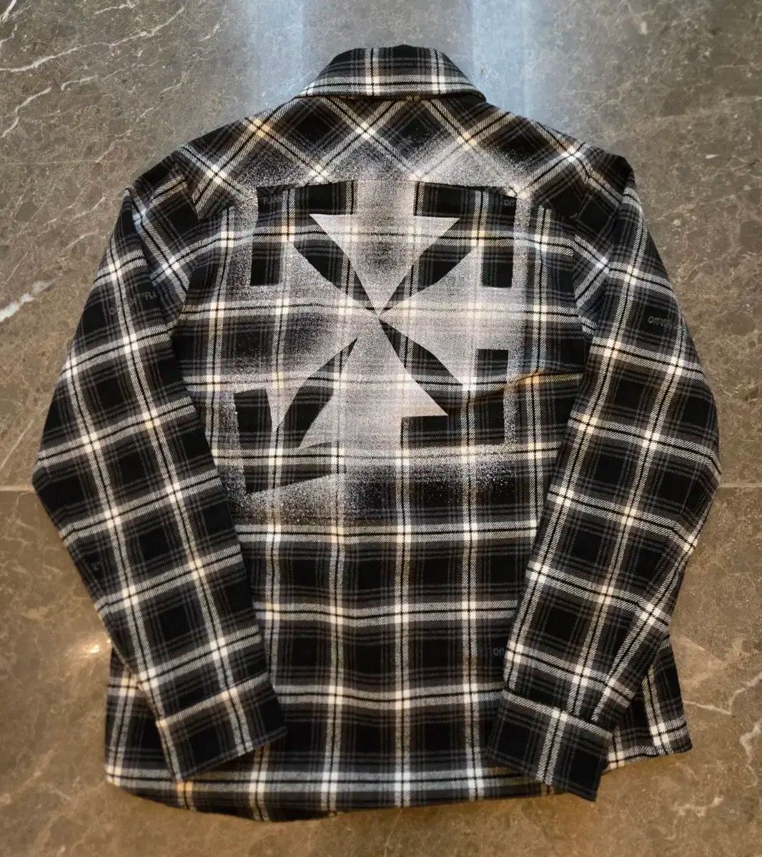 正規品 オフホワイト フランネル 厚手シャツ