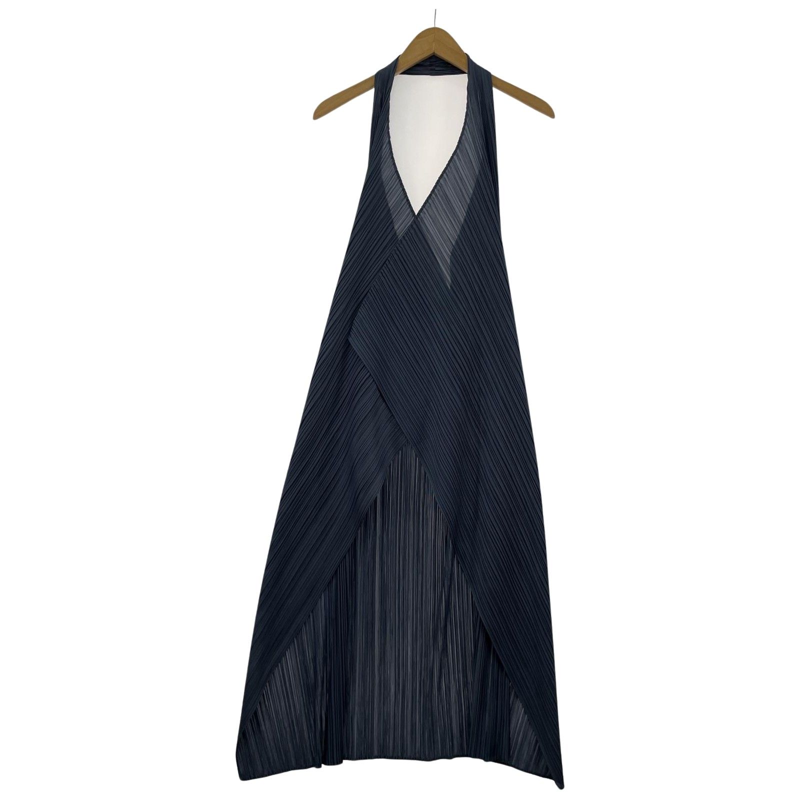 イッセイミヤケ プリーツプリーズ ブラックプリーツエプロン