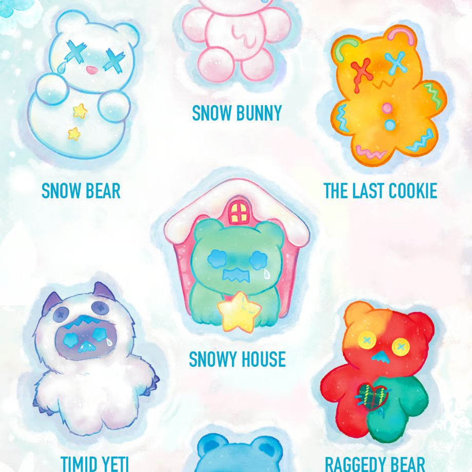 冬のぬいぐるみストラップ6体セット モンストフレンズぬいぐるみ ぬいぐるみ用ニット ナイトメア