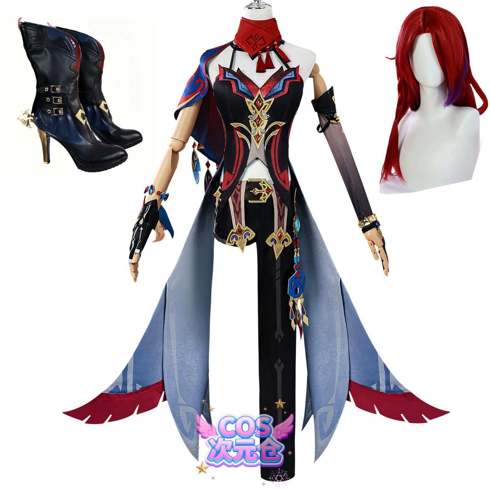 チャスカ ウィッグ 靴 COSPURE 原神 コスプレ衣装 フルセット cosplay ウイッグ-靴付き 人気キャラ 仮装 ハロウィン クリスマス 学園祭 文化祭 ステージ服 誕