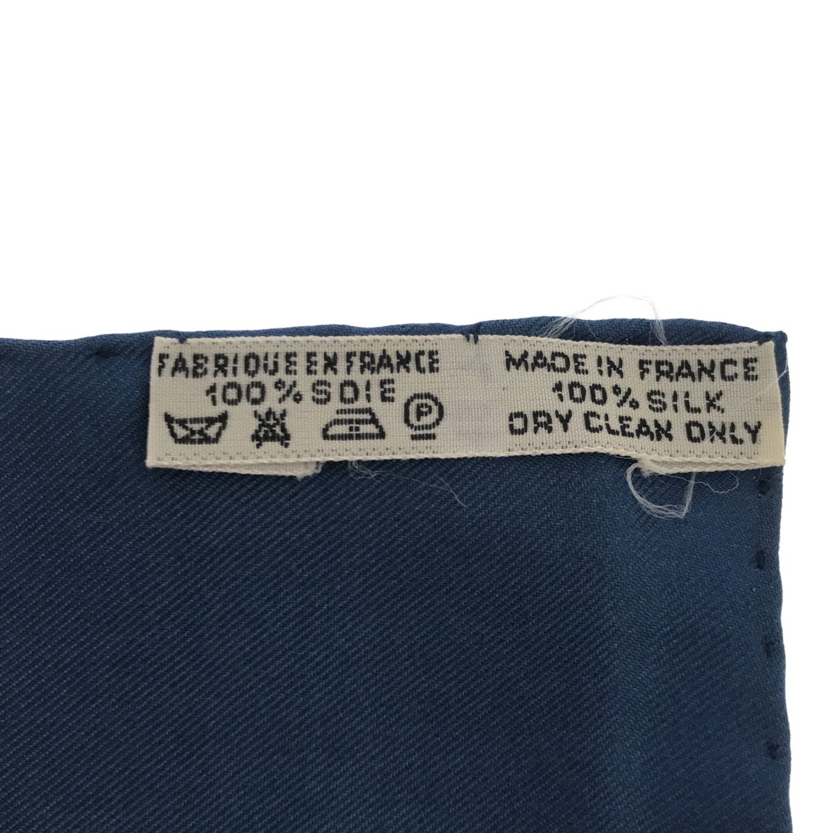 エルメス HERMES スカーフ カレ90 SPRINGS ネイビー 馬車柄 青 シルク