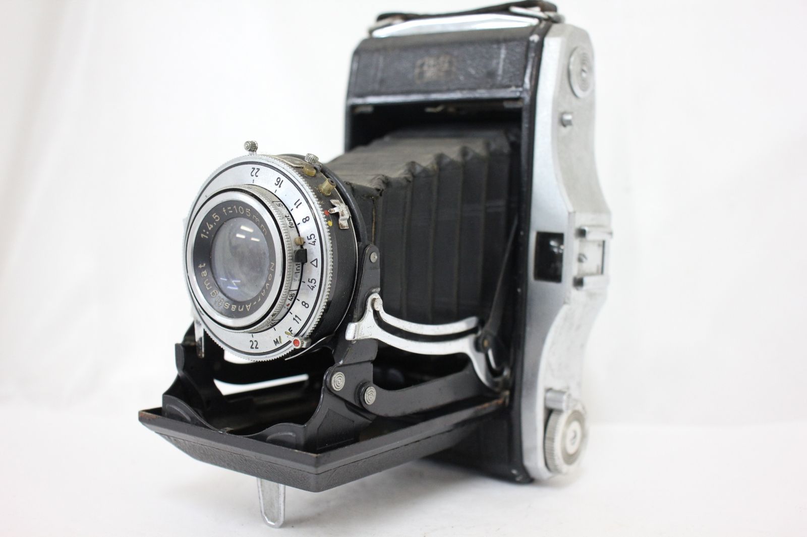 訳あり品 ツァイスイコン Zeiss Ikon NETTAR Novar-Anastigmat 105mm F4.5 蛇腹カメラ e2798