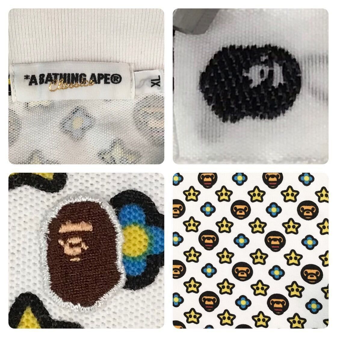 ☆XL☆ マイロ モノグラム ポロシャツ a bathing ape star BAPE STA