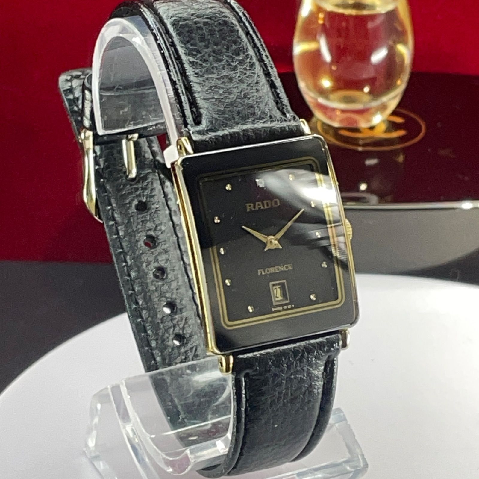 90s RADO フローレンス 1Pダイヤ スイス製 QZ 電池交換済 腕時計 90s RADO フローレンス 1Pダイヤ スイス製 QZ 電池交換済 腕時計