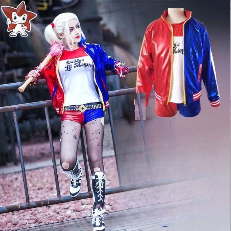ハーレイクインコスプレ 11点セットジョーカー コスプレウィッグ付 