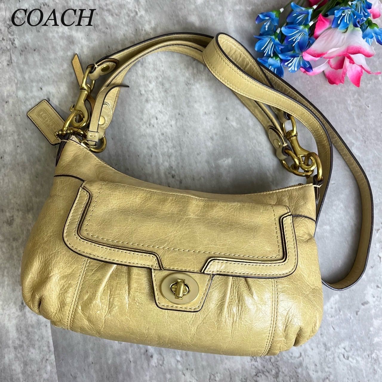 ✨極美品✨ COACH コーチ ショルダーバッグ トートバッグ ターンロック 