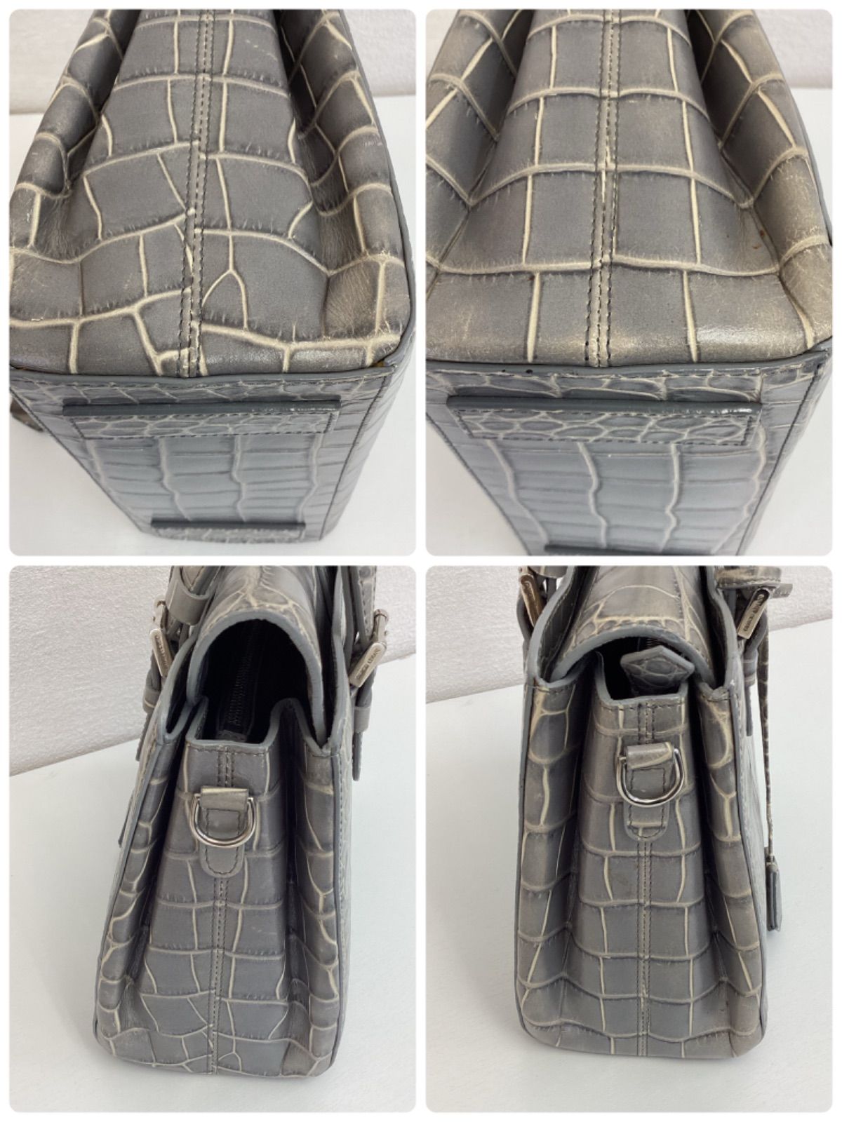 GIORGIOARMANIジョルジオアルマーニクロコダイル型押し2wayバッグ