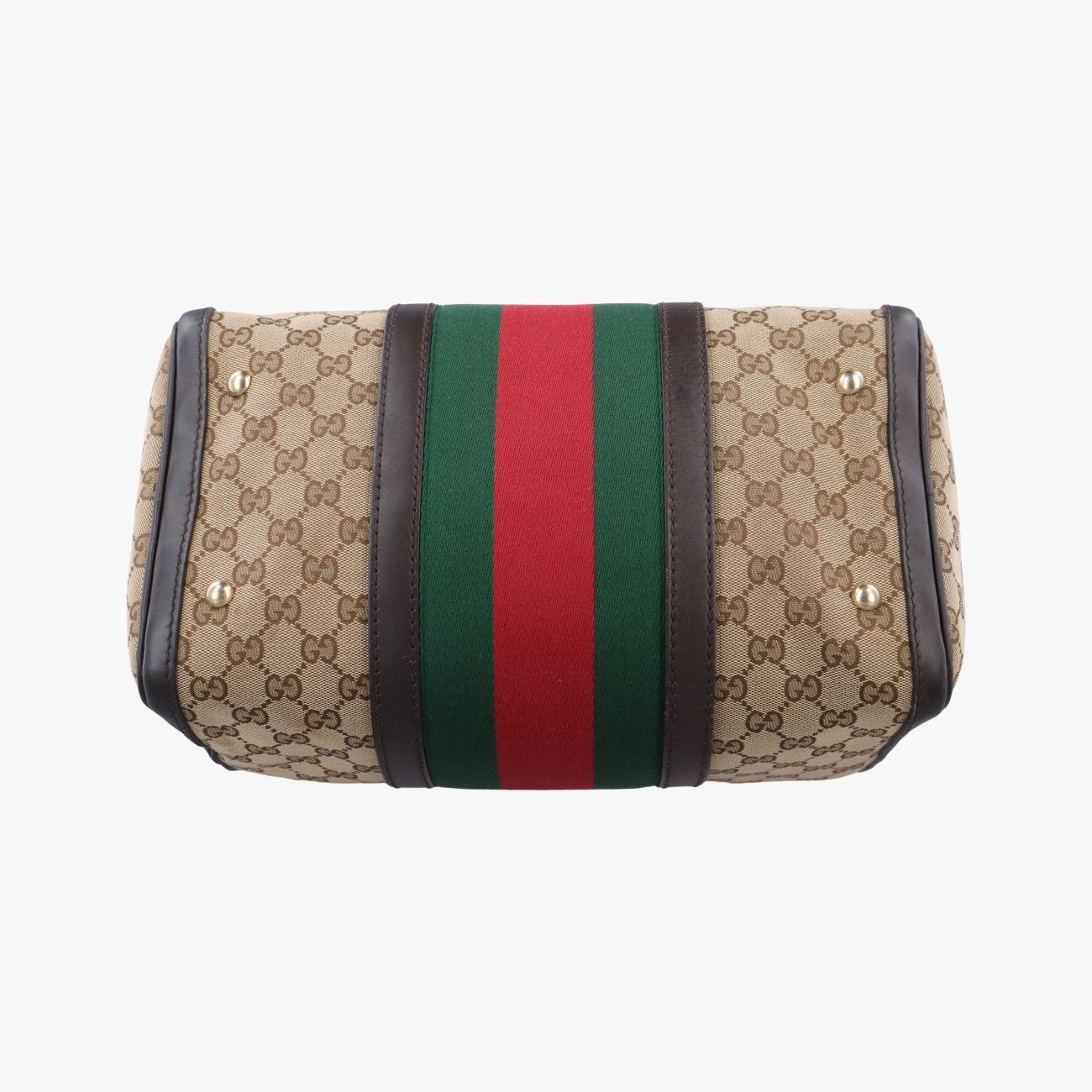 グッチGucciシェリーラインベージュ×グリーン×レッドキャンバス×レザー247205G017070502
