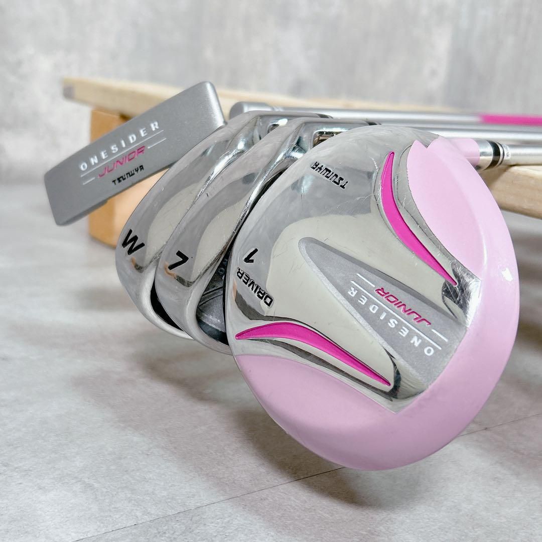 Jr.ジュニア/ONESIDER JUNIOR ワンサイダー ゴルフセットピンク X619 ワンサイダー ジュニア ゴルフクラブ セット 子供用 ピンク
