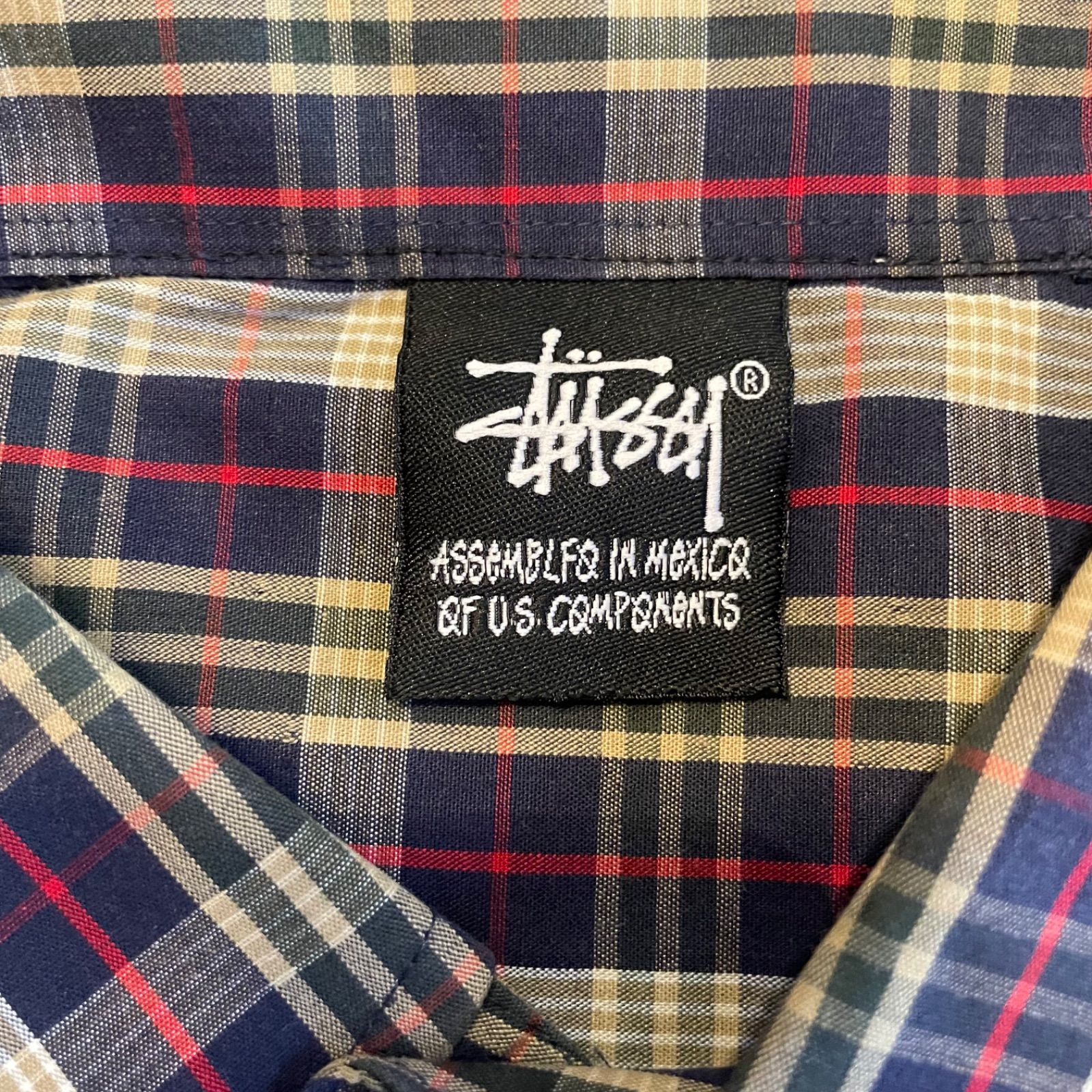 STUSSY ステューシー old 半袖 シャツ チェック キルティング L STUSSY - STUSSY ステューシー old 半袖 シャツ チェック