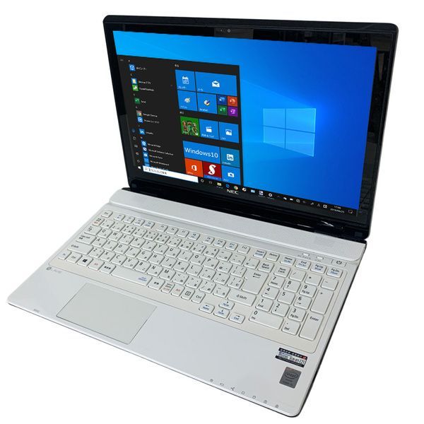 NEC LAVIE NS550/BAW 中古 ノート Office Win10 home 第5世代 タッチパネル [Core i5 5200U 8GB  SSD256GB BD 無線 テンキー カメラ 15.6型 ホワイト] :良品 - メルカリ