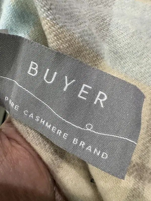 OS BUYER カシミヤ 100 チェックパターン マフラー