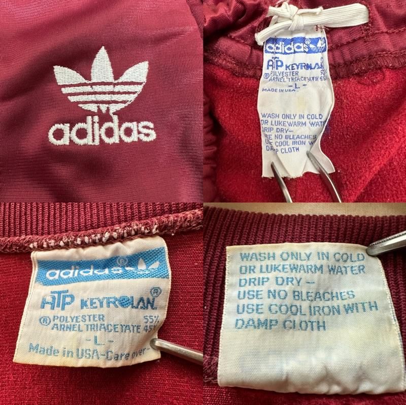 adidas アディダス セットアップ 70s 80s USA製 ATP KEYROLAN セットアップ トラック ジャケット パンツ ジャージ