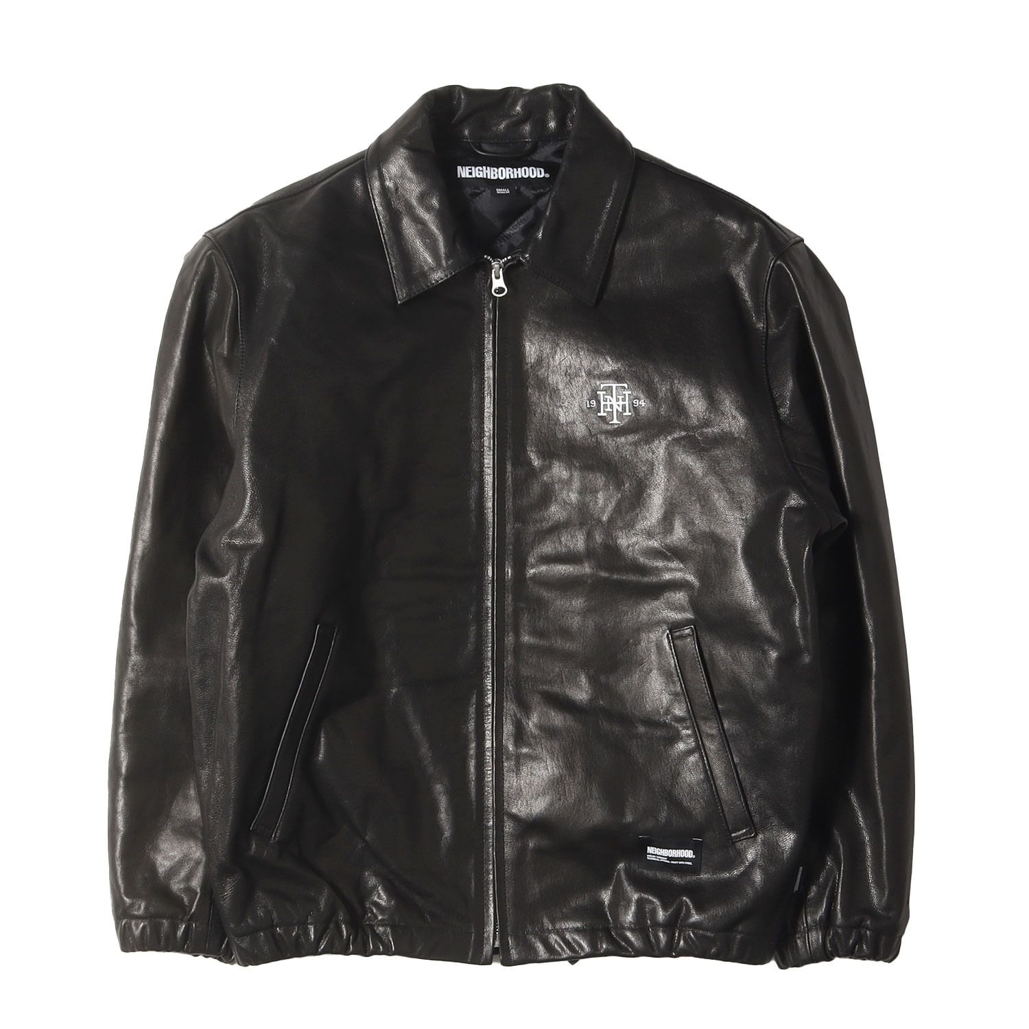 【新品同様】NEIGHBORHOOD ネイバーフッド ジャケット サイズ:S / 23AW ゴートスキンレザー ワークジャケット (LEATHER ZIP WORK JACKET) / ブラック 黒 / アウター ブルゾン 上着【メンズ】【中古】