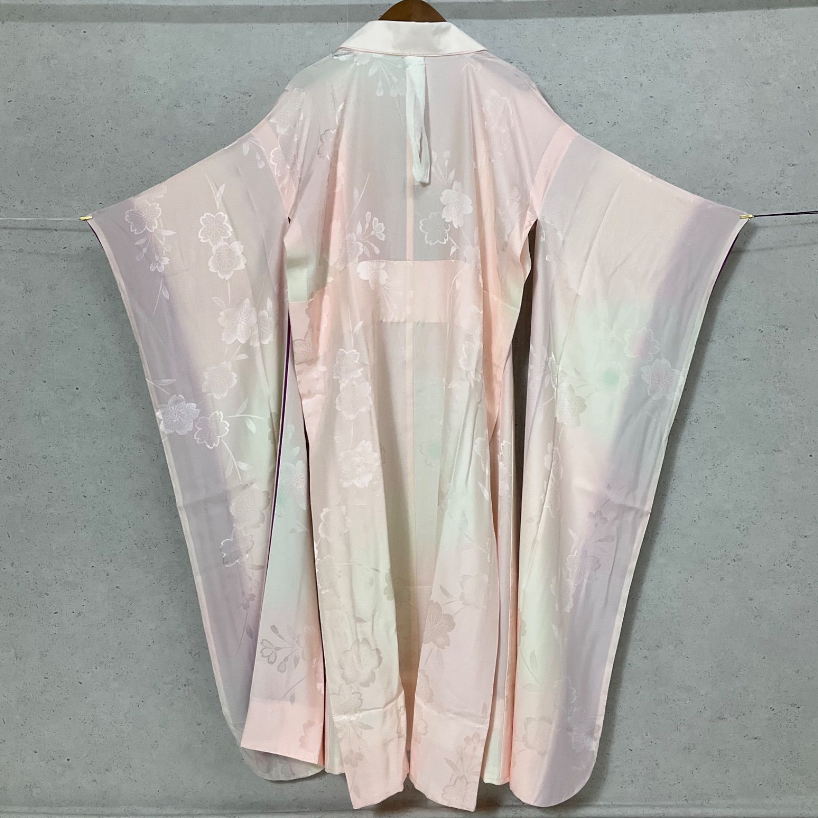 ◇kimono+one◇美品◇振袖長襦袢◇単衣 ◇袖無双◇居敷当て付き◇衣紋