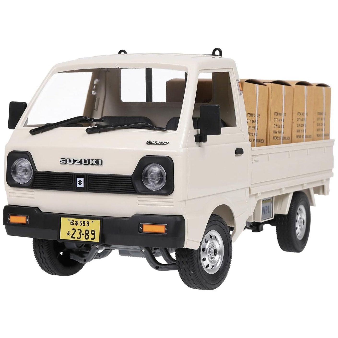 1/10 スズキ キャリイ 軽トラ RCカー ホワイト D12 RTR 2WD 二輪