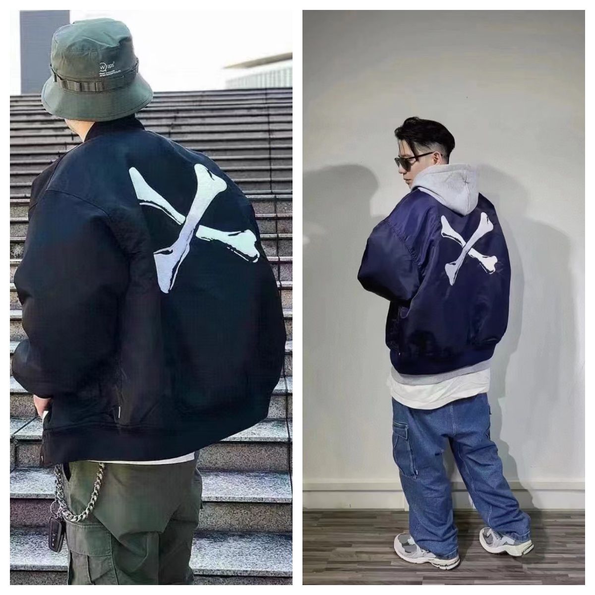 WTAPS TEAM JACKET NYLON TWILL ジャンパーブルゾン 黒 ネービー 