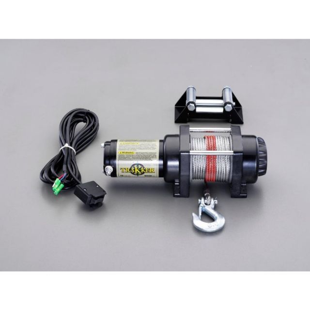 ESCO エスコ DC12V|1360kg 電動ウィンチ 直流 EA840DK-2 電源 DC12V バッテリー リモコン ローラーフェアリード フック付