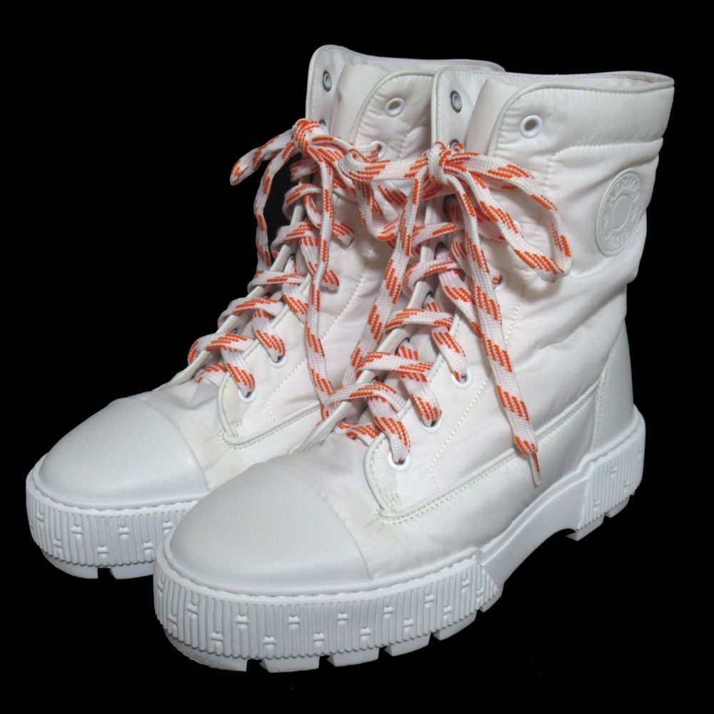 美品 HERMES エルメス Fresh フレッシュ ナイロン×レザー レース