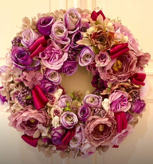 rococo調アンティーク風パープルリース - メルカリ 