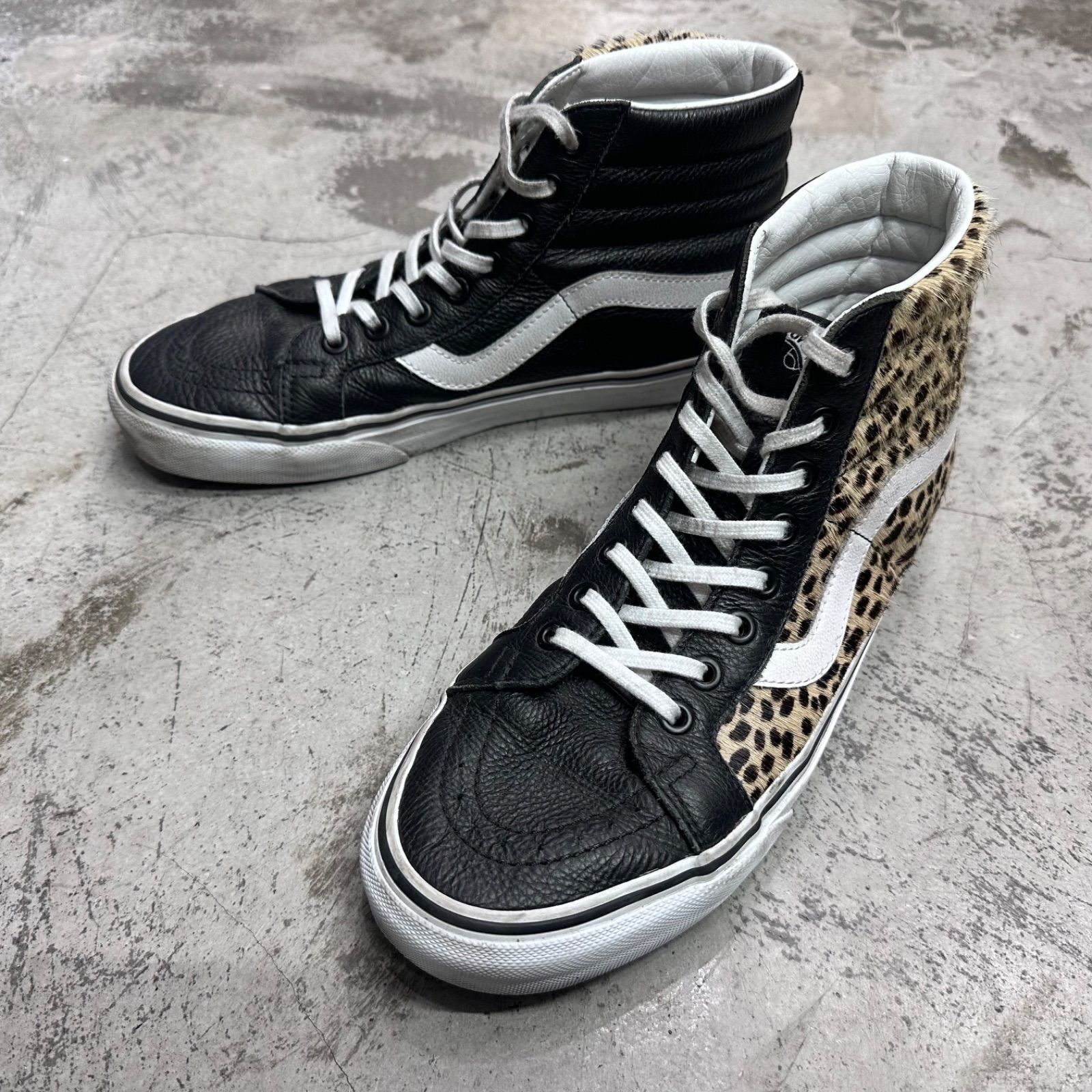 VANS SK8-HI スケートハイ ハイカットスニーカー レオパード レザー 